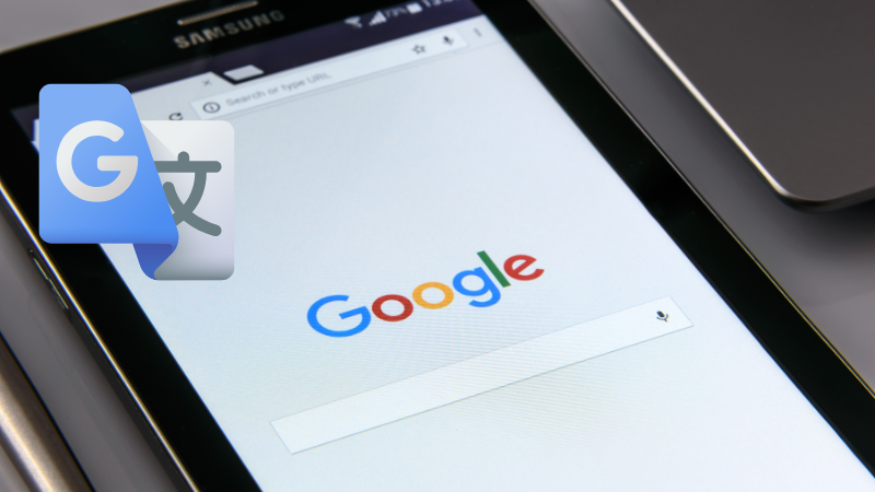 Tourist using translation app in Vietnam market to speak with locals