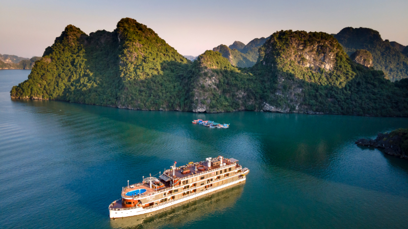 Halong Bay Cruise Overnight: A Timeless Journey Through Vietnam’s Iconic Seascape 3 Luxury Halong Bay cruise overnight ship sailing among emerald waters